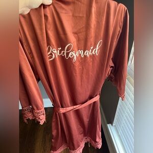 Rust color bridesmaid pjs